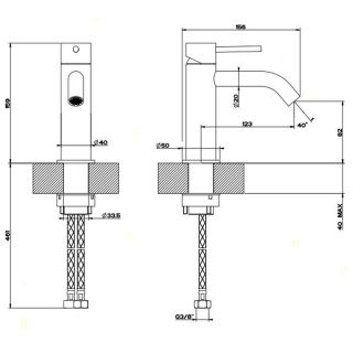 Смеситель для раковины Gessi Flessa 54002.707 чёрный брашированный